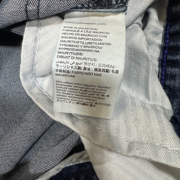 Calvin Klein Men's Jeans Blue Denim 34x32 Slim Fit Stretch Like New - Picture 8 of 8